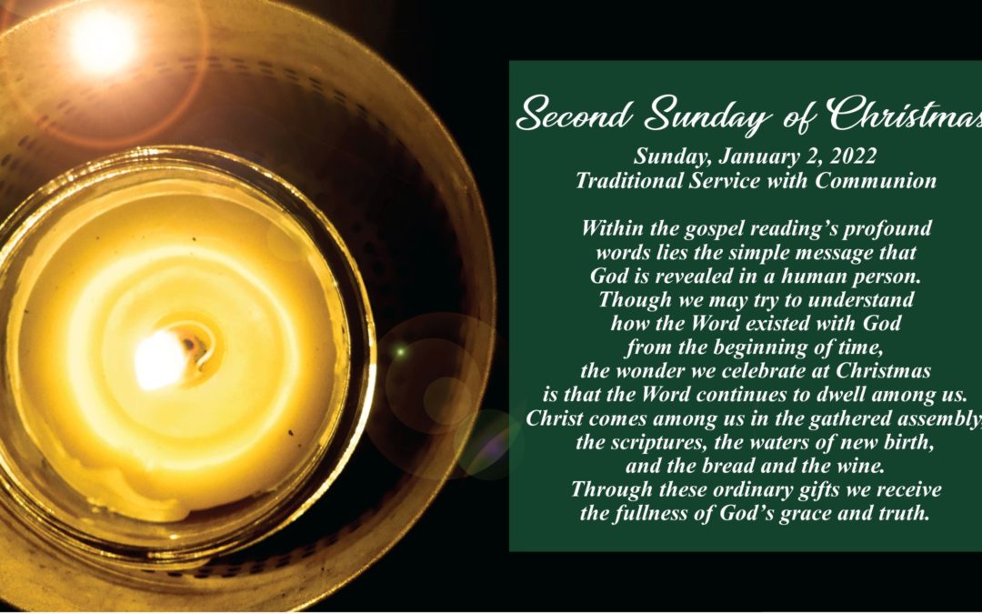 Streamed Worship Service – Second Sunday of Christmas