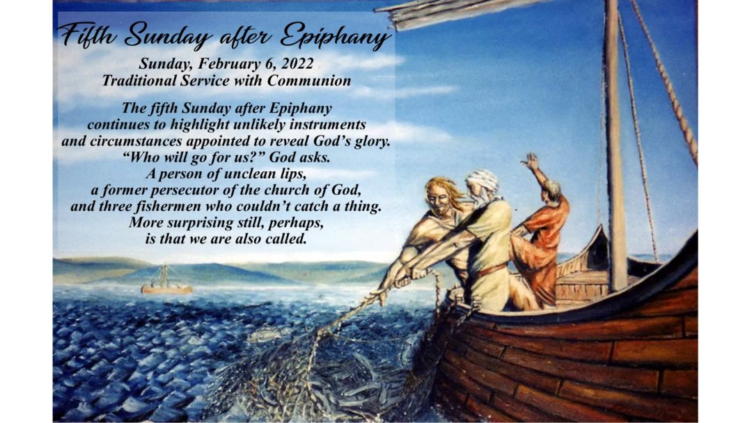 Streamed Worship Service – Fifth Sunday after Epiphany