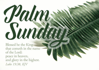 Streamed Worship Service – Palm Sunday